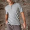 imageLucky Brand Mens Short Sleeve Linen Henley ShirtBlackened Pearl