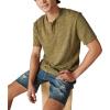 imageLucky Brand Mens Short Sleeve Linen Henley ShirtDark Olive