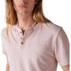 imageLucky Brand Mens Short Sleeve Linen HenleyMauve Shadows