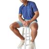 imageLucky Brand Mens Short Sleeve Linen Johnny Collar PoloBlue Depths