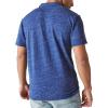 imageLucky Brand Mens Short Sleeve Linen Johnny Collar PoloBlue Depths