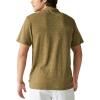 imageLucky Brand Mens Short Sleeve Linen Johnny Collar PoloDark Olive