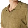 imageLucky Brand Mens Short Sleeve Linen Johnny Collar PoloDark Olive