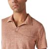imageLucky Brand Mens Short Sleeve Linen Johnny Collar PoloSequoia Brown