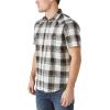 imageLucky Brand Mens Short Sleeve Plaid Dobby Western ShirtBlackWhite
