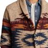 imageLucky Brand Mens Southwest Shawl CardiganNatural Multi Print