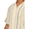 imageLucky Brand Mens Striped Short Sleeve Camp Collar ShirtCream Multi