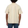 imageLucky Brand Mens Striped Short Sleeve Camp Collar ShirtCream Multi