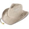 imageLucky Brand Womens Straw Cowboy Hat  Western  Woven  Wide Brim  Adjustable  Breathable  Straw  Sun ProtectionMetallic Straw  Champagne