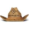 imageLucky Brand Womens Straw Cowboy Hat  Western  Woven  Wide Brim  Adjustable  Breathable  Straw  Sun ProtectionWoven Straw  Tan