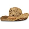 imageLucky Brand Womens Straw Cowboy Hat  Western  Woven  Wide Brim  Adjustable  Breathable  Straw  Sun ProtectionWoven Straw  Tan