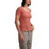 imageLucky Brand Womens Womens Short Sleeve Rib Knit TopDusty Cedar