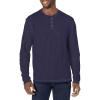 imageLucky Brand Mens Crewneck Vintage Washed Snap Button Henley ShirtNightshadow Blue