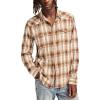 imageLucky Brand Mens Dobby Western Long Sleeve ShirtBrown Multi