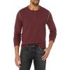 imageLucky Brand Mens Duofold Henley Knit ShirtBurgundy