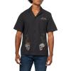 imageLucky Brand Mens Embroidered Camp Collar ShirtPhantom