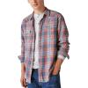 imageLucky Brand Mens Indigo Plaid Western Long Sleeve ShirtMulti Plaid