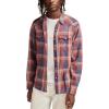 imageLucky Brand Mens Indigo Plaid Western Long Sleeve ShirtRed Multi