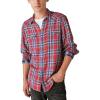 imageLucky Brand Mens Indigo Plaid Western Long Sleeve ShirtRed Plaid