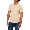 imageLucky Brand Mens Linen Short Sleeve Button Up ShirtPlaza Taupe