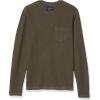 imageLucky Brand Mens Long Sleeve Crew Neck One Pocket French Rib Thermal ShirtOlive Night