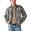 imageLucky Brand Mens Plaid Brushed Knit Long Sleeve ShirtGrey Multi Plaid