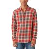 imageLucky Brand Mens Plaid Indigo Long Sleeve Workwear ShirtRed Plaid