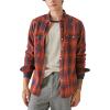 imageLucky Brand Mens Plaid Indigo Western Long Sleeve ShirtRed Plaid