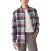 imageLucky Brand Mens Plaid Utility Long Sleeve Flannel ShirtGreyRedBlue