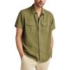 imageLucky Brand Mens Short Sleeve Double Weave Utility ShirtDeep Lichen Green