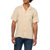 imageLucky Brand Mens Short Sleeve Linen Camp Collar ShirtAluminum