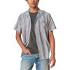 imageLucky Brand Mens Short Sleeve Striped Camp Collar ShirtIndigo Stripe