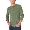 imageLucky Brand Mens Weekend Slub Jersey Long Sleeve HenleyCamo Green Cotton