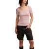 imageLucky Brand Womens Womens Short Sleeve Rib Knit TopMauve Shadows