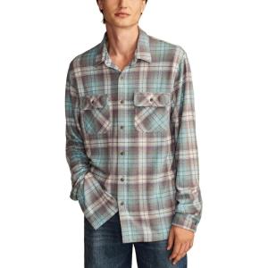 imageLucky Brand Mens Brushed Long Sleeve Knit ShirtingBlue Multi