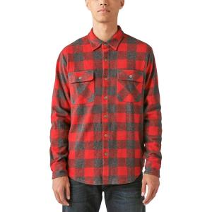imageLucky Brand Mens Buffalo Plaid Knit ShirtRed Multi