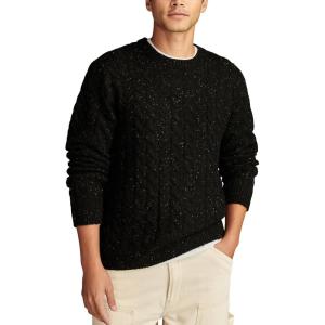 imageLucky Brand Mens Cable Crew Neck SweaterDark Black
