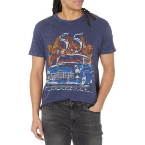 imageLucky Brand Mens Chevy Graphic Half Sleeves TeeEvening Blue