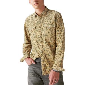 imageLucky Brand Mens Corduroy Printed Western Long Sleeve ShirtCamo Multi