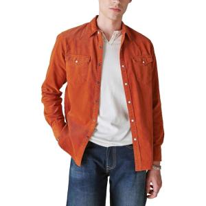 imageLucky Brand Mens Corduroy Western Long Sleeve ShirtSequoia Brown