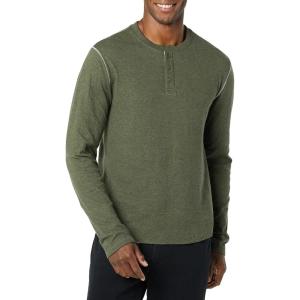 imageLucky Brand Mens Duofold Henley Knit ShirtOlive