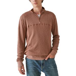 imageLucky Brand Mens Garment Dye Thermal Mock Half ZipPotting Soil