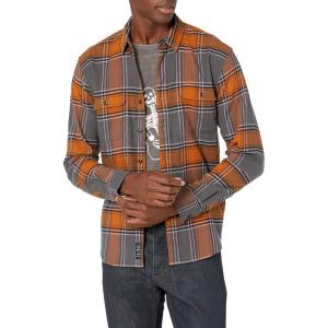 imageLucky Brand Mens Humboldt Plaid ShirtGreyOrange