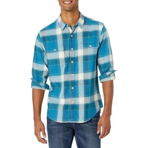 imageLucky Brand Mens Humboldt Plaid ShirtTeal  Nat