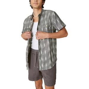 imageLucky Brand Mens Ikat Short Sleeve ShirtBlackWhite