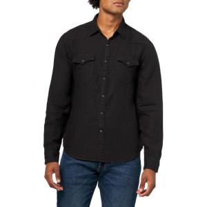 imageLucky Brand Mens Linen Western Long Sleeve ShirtPhantom