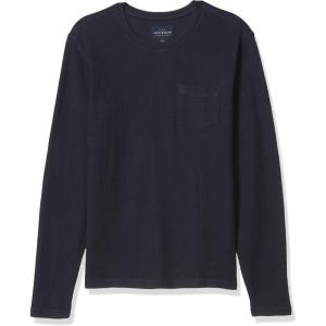 imageLucky Brand Mens Long Sleeve Crew Neck One Pocket French Rib Thermal ShirtNavy