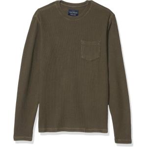 imageLucky Brand Mens Long Sleeve Crew Neck One Pocket French Rib Thermal ShirtOlive Night
