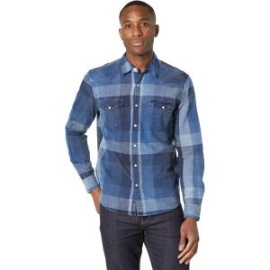 imageLucky Brand Mens Mesa Plaid Western ShirtIndigo Multi
