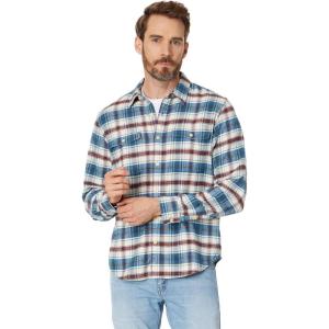 imageLucky Brand Mens Plaid Utility Cloud Soft Long Sleeve FlannelBlue Plaid